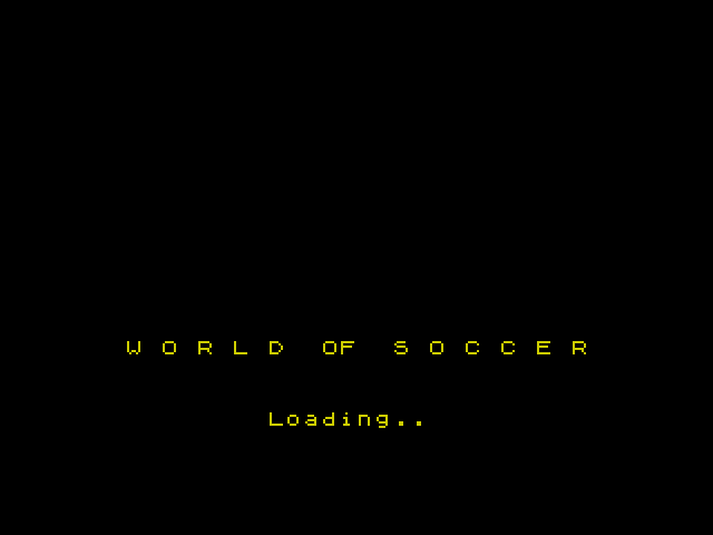 World of Soccer title screen for ZX Spectrum